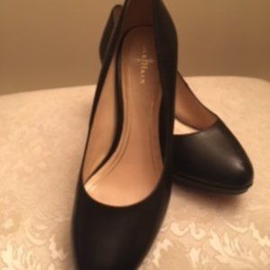Cole Haan blk. leather 3" heels